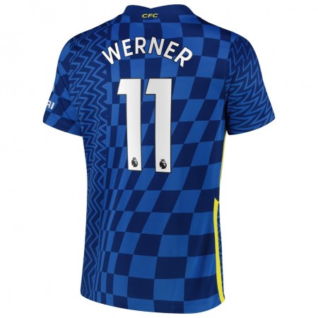 Koszulka Chelsea Timo Werner 11 Domowe Koszulki Piłkarskie 2021-2022 Krótki Rękaw